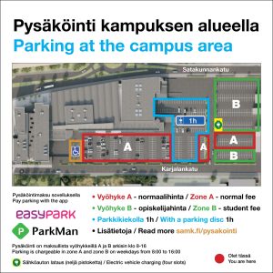 Samk pysäkointi.