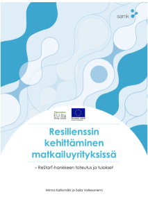 Resilienssin kehittäminen matkailyyrityksissä -julkaisun kansikuva.